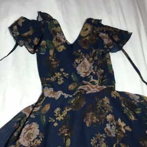 3T Floral And Navy High Low Dress (Mia Joy)